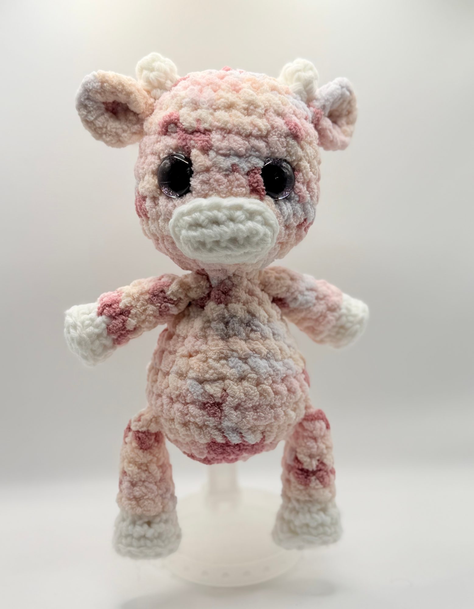 Strawberry Cream Crochet Cow