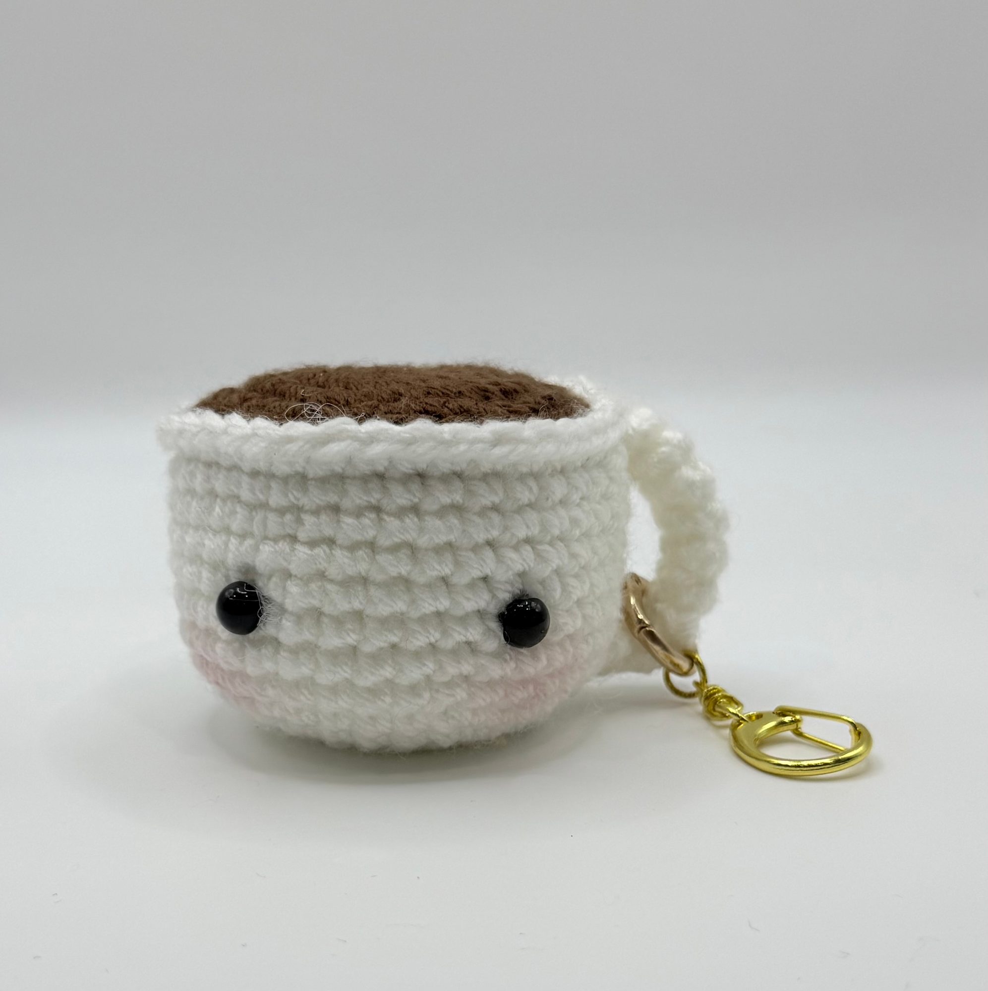 Crochet Coffee & Tea Cup Keychains – Choose Your Drink